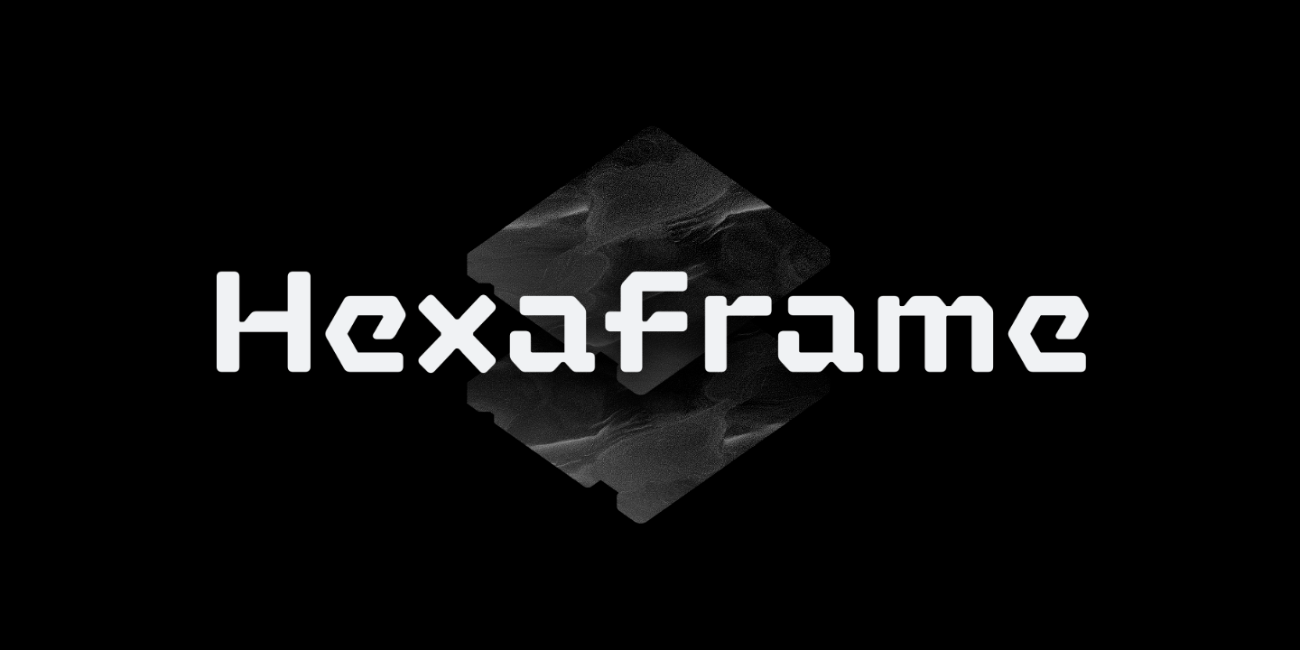 Przykład czcionki Hexaframe CF Extra Bold